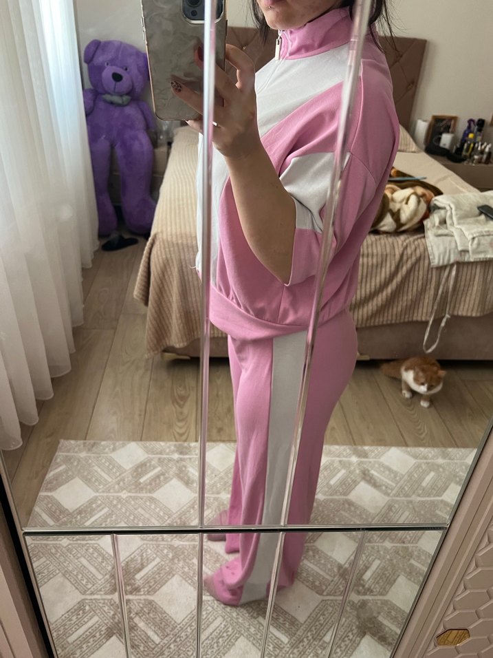 Pembe Midi Kadın Eşofman Takımı - Görsel 5