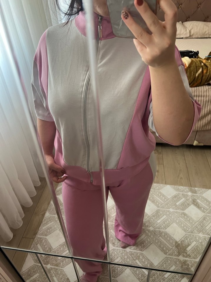 Pembe Midi Kadın Eşofman Takımı - Görsel 2