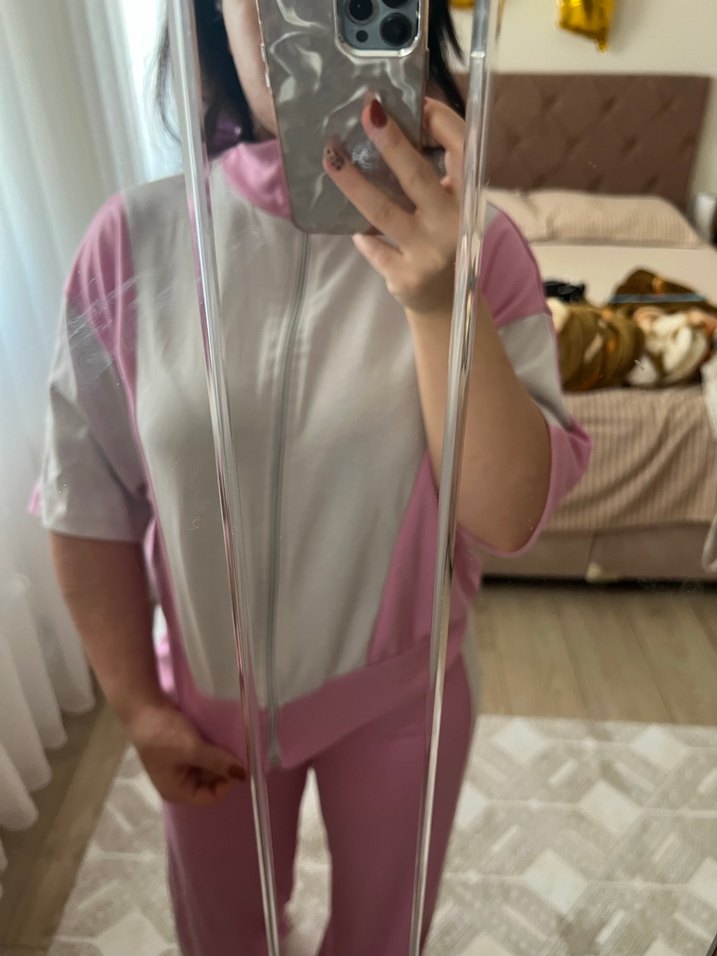 Pembe Midi Kadın Eşofman Takımı - Görsel 4