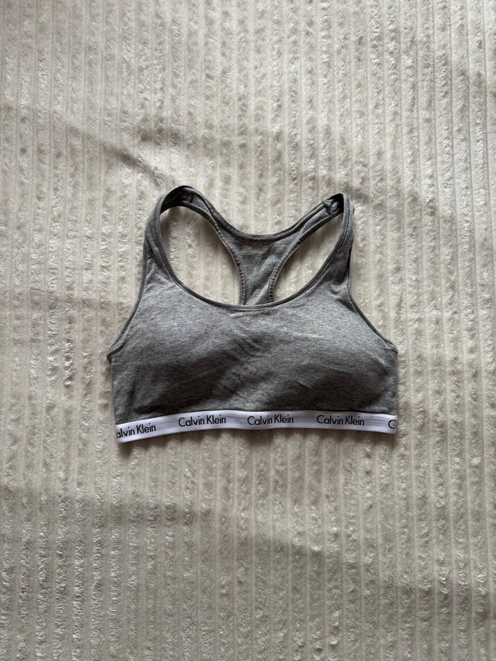 Calvin Klein Siyah ve Gri Spor Sütyeni - Görsel 3