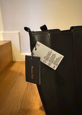 Massimo Dutti Siyah Deri Kadın Çizme - Görsel 3