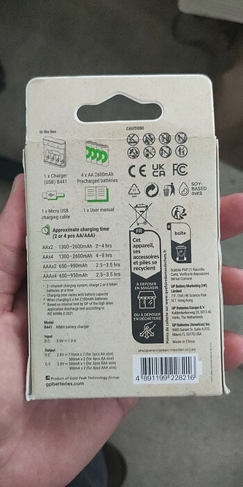 GP şarj edilebilir 4 adet 2700mah pil 0 ürün - Görsel 2