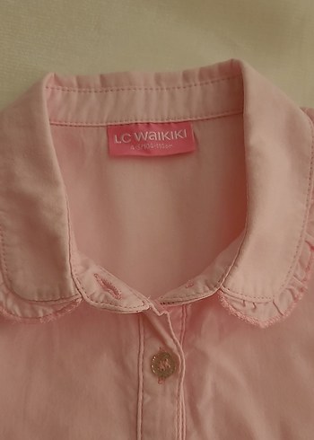 Kız Çocuk Pembe Uzun Kollu Gömlek - Görsel 2