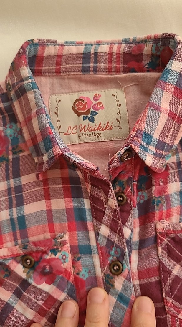 Renkli Düğmeli Çocuk Gömlek - Görsel 3