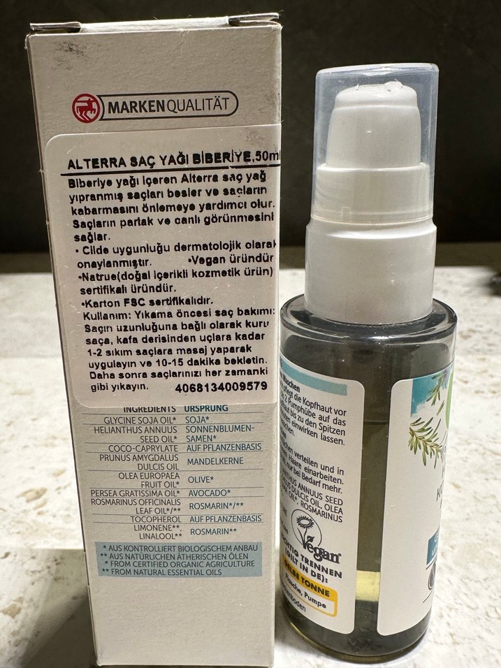 Alterra Bio Argan ve Biberiye Saç Yağları - Görsel 2