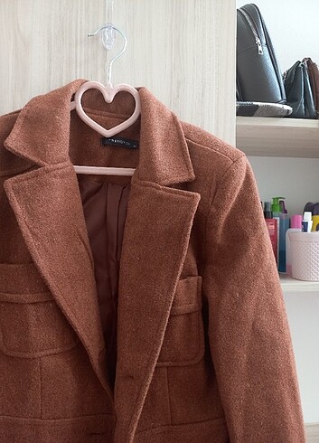 xs Beden camel Renk Kaşe blazer ceket