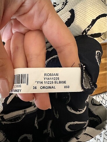 36 Beden siyah Renk Roman elbise
