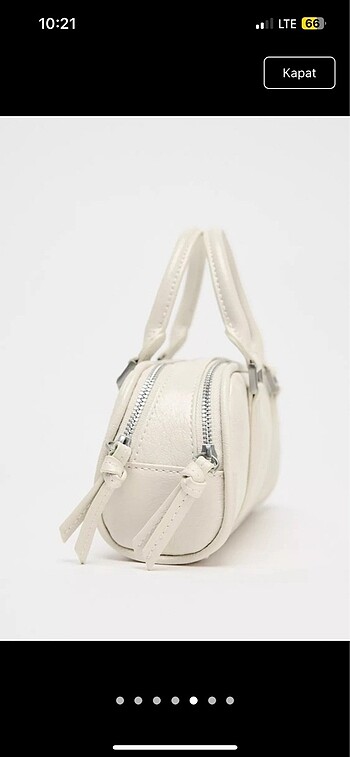 Zara krem çanta - Görsel 2