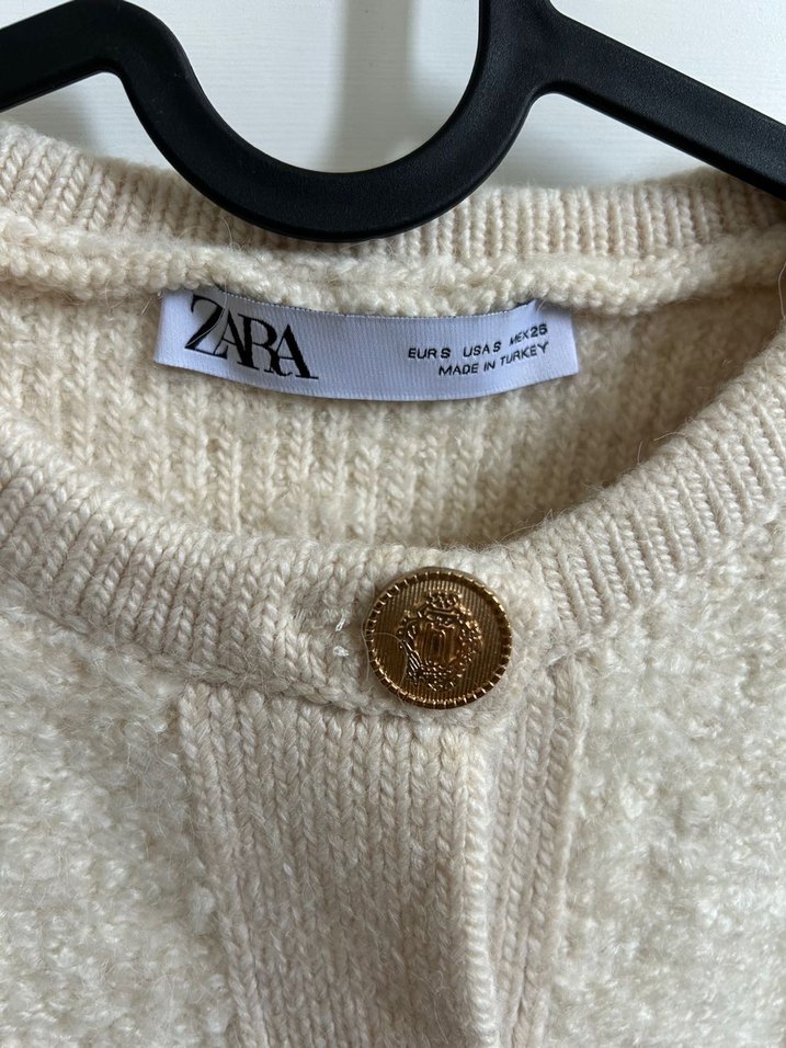 Beyaz Örgü Kadın Hırka - Görsel 2