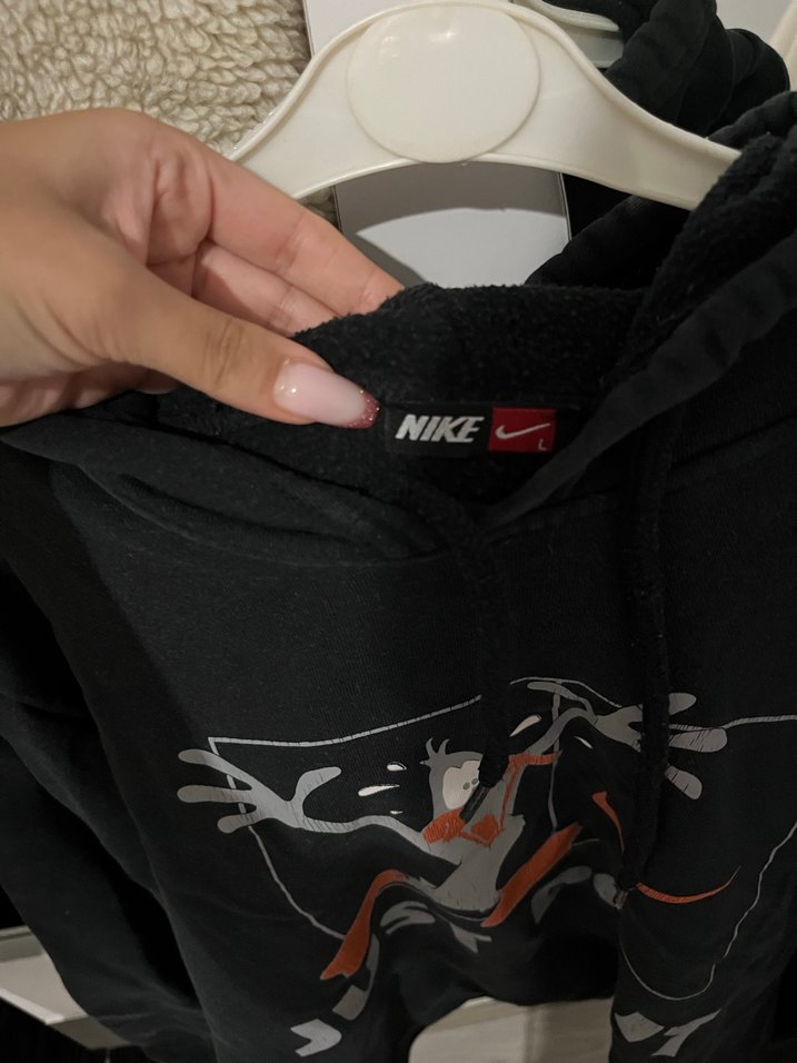 Siyah Baskılı Oversize Sweatshirt - Görsel 3