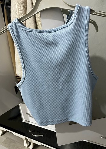 Mavi Mini Atlet Yazlık Spor Üst - Görsel 2
