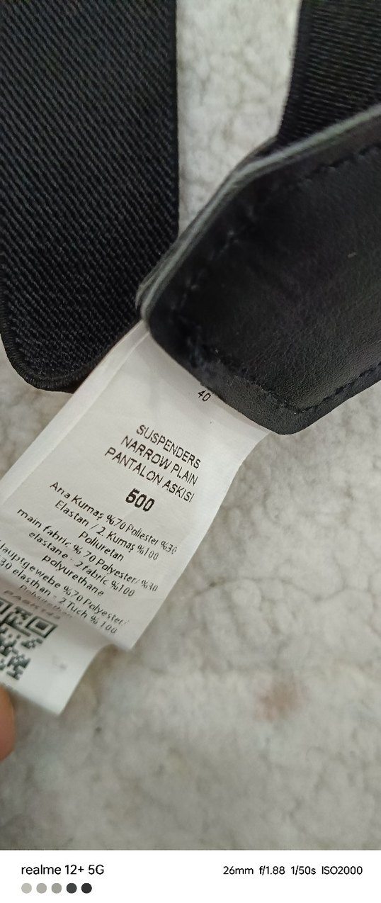 Siyah Gotik Tokalı Askı - Görsel 5