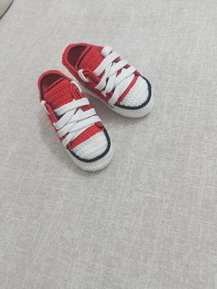 Kırmızı Örgü Erkek Çocuk Spor Ayakkabı - Görsel 4