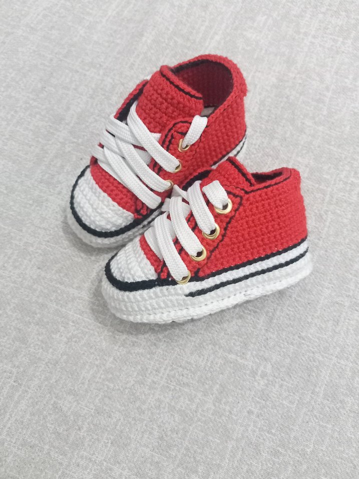 Kırmızı Örgü Erkek Çocuk Spor Ayakkabı - Görsel 2