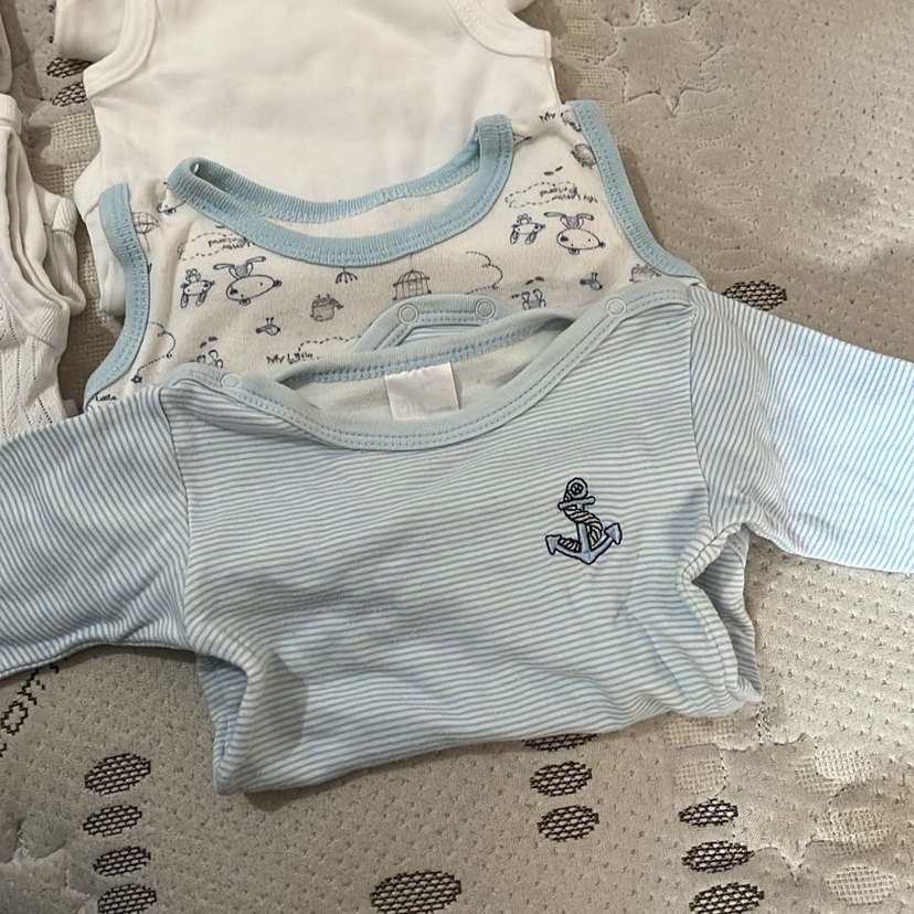 Bebek Kolsuz Beyaz Body Seti - Görsel 3