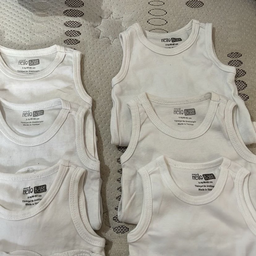 Bebek Kolsuz Beyaz Body Seti - Görsel 2