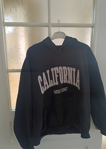 Kadın Siyah Baskılı Sweatshirt