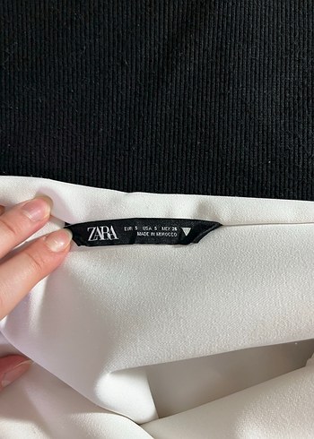 Zara Beyaz Crop - Görsel 3