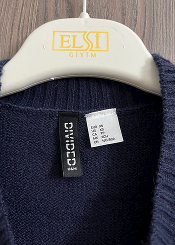 H&M Yeşil Lacivert Kısa Örgü Kadın Süveter - Görsel 3