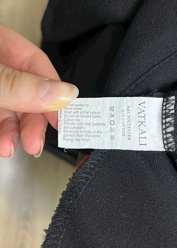 Vatkan Çapraz Dügmeli Kumaş Pantolon - Görsel 5