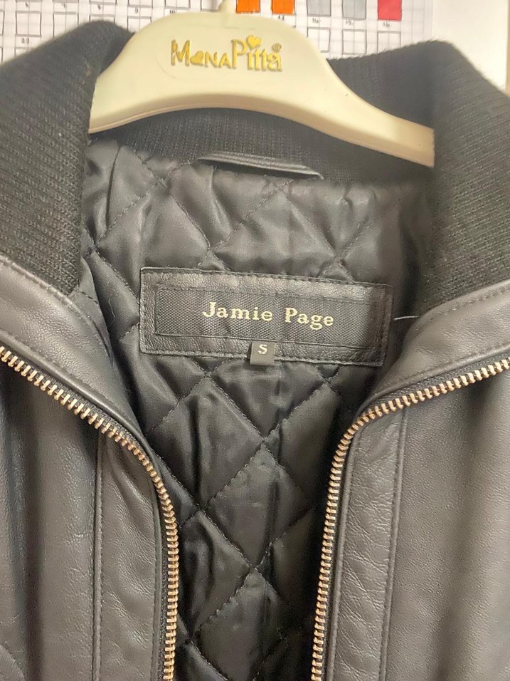 Siyah Deri Kadın Biker Mont - Görsel 2