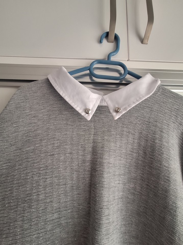 Gri Midi Hamile Triko Kazak - Görsel 2