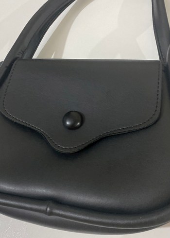 Siyah Deri Kadın Omuz Çantası - Görsel 2