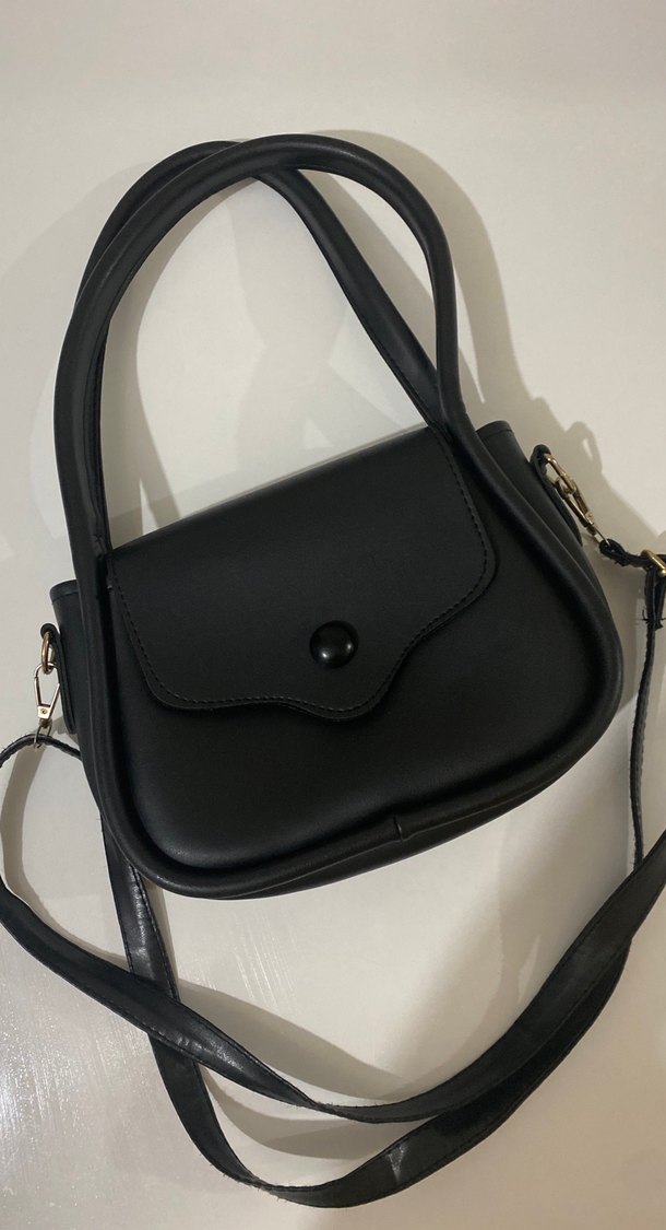 Siyah Deri Kadın Omuz Çantası - Görsel 4