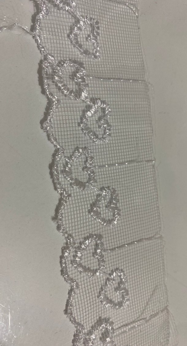 Güpür fisto Kalpli Nakışlı Beyaz - Görsel 4