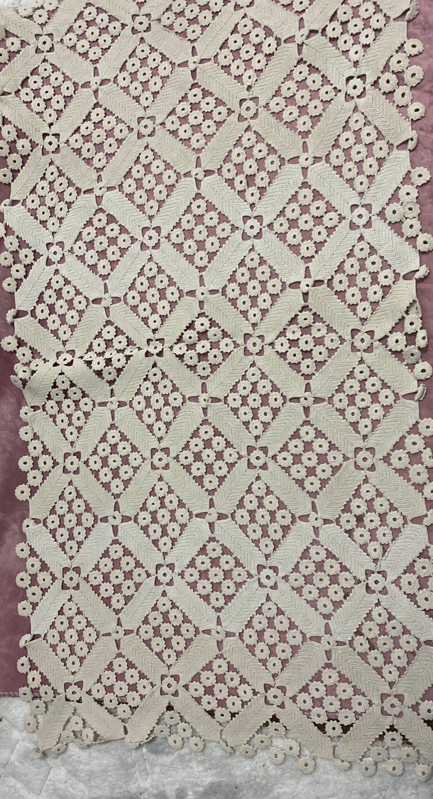 El işi Dantel İşleme masa örtüsü antika - Görsel 5