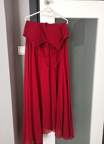 Bordo Uzun Elbise