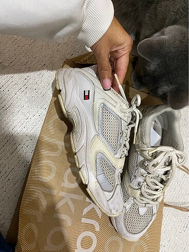 Tommy Hilfiger Beyaz Spor Ayakkabı - Görsel 7