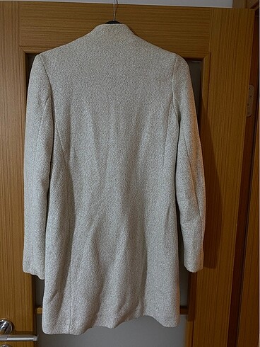 Stradivarious Krem hem ceket hem kaban - Görsel 5