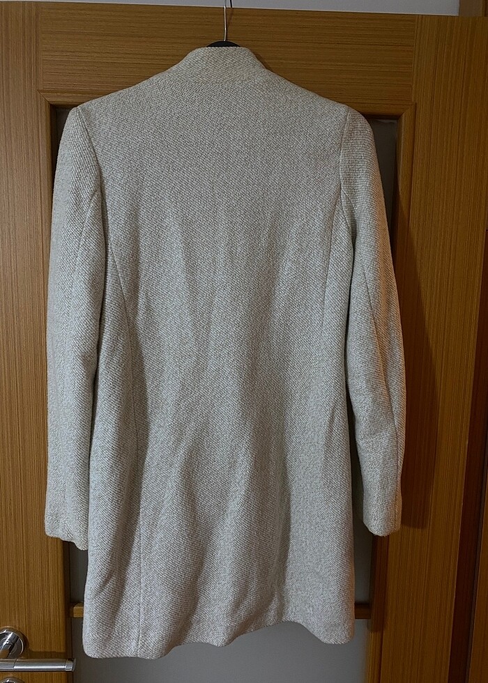 Stradivarious Krem hem ceket hem kaban - Görsel 5