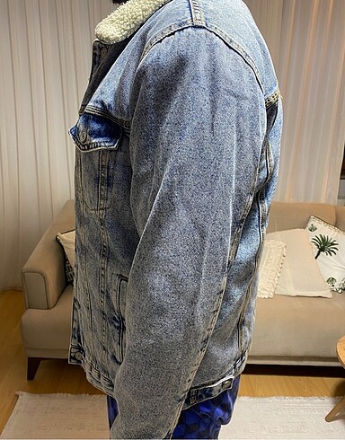 Pull and Bear İçi Kürklü Kot Ceket - Görsel 3