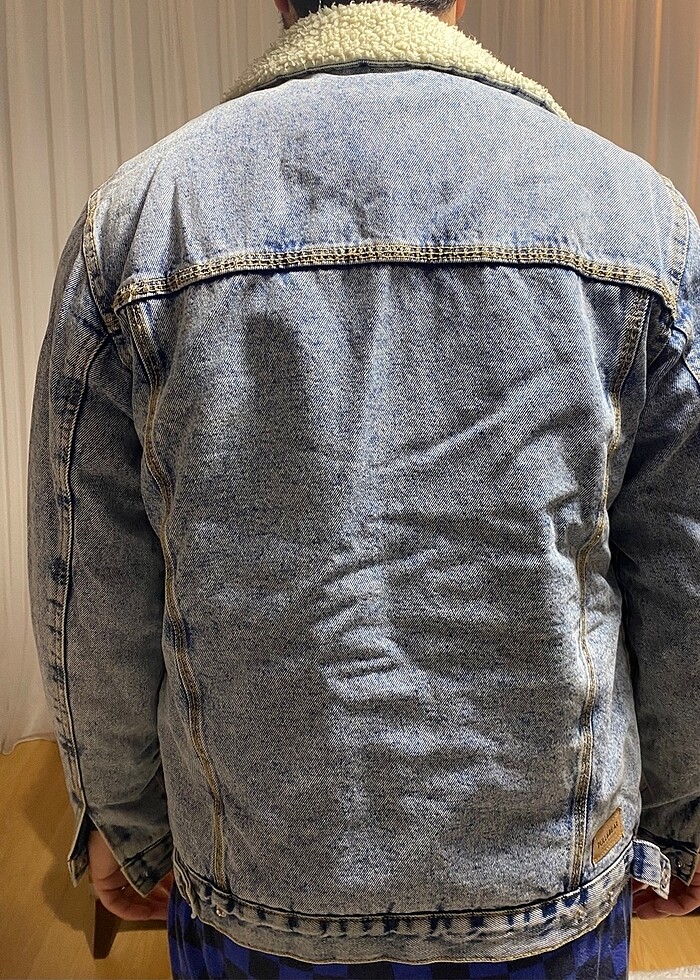 Pull and Bear İçi Kürklü Kot Ceket - Görsel 2