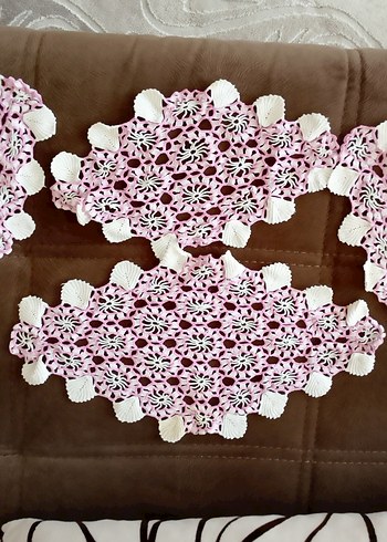 Pembe Nakışlı Bohem El Yapımı Dantel