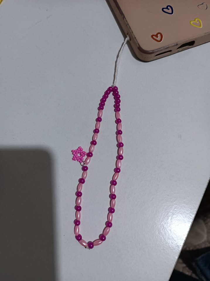 Pembe Boncuklu Bohem Kadın Charm - Görsel 2