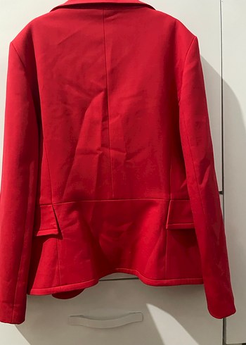 Kırmızı Düğmeli Kadın Blazer Ceket