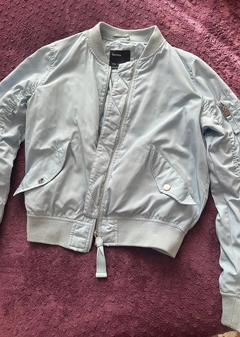 Bershka Gri Fermuarlı Kadın Ceket - Görsel 2