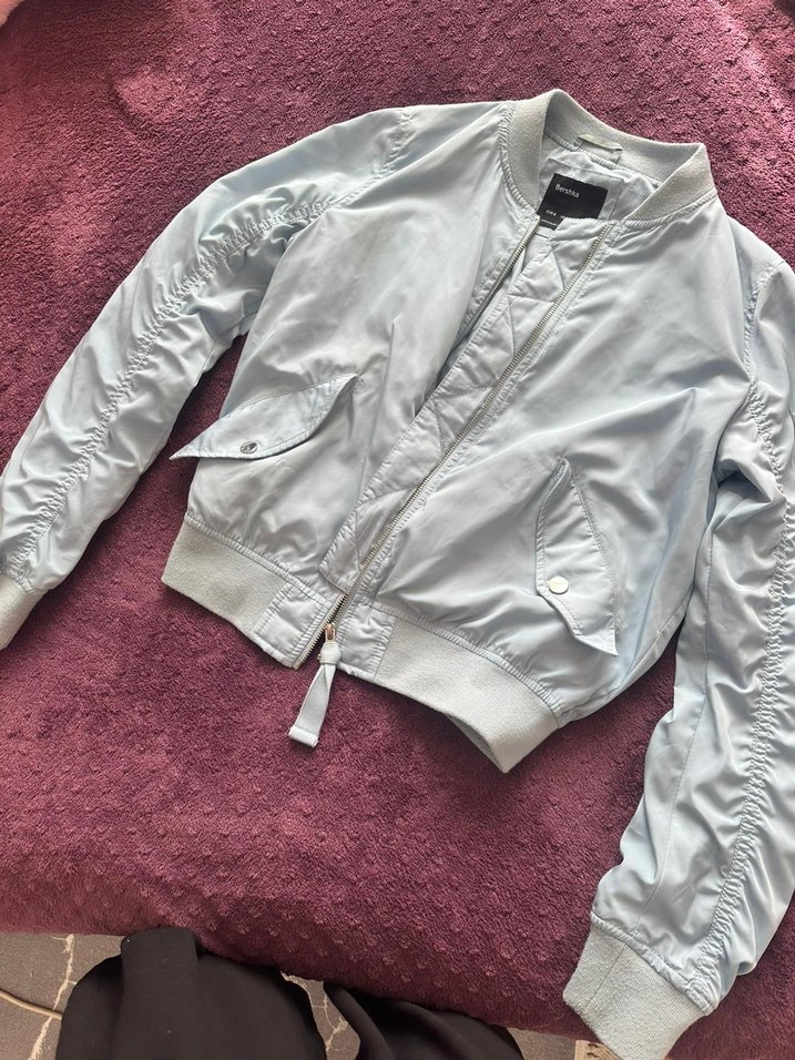 Bershka Gri Fermuarlı Kadın Ceket - Görsel 3