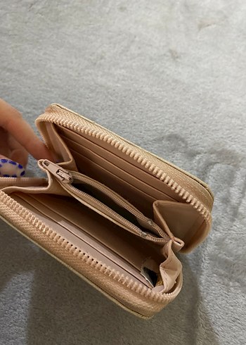 Bej Süet Kadın Fermuarlı Cüzdan - Görsel 7