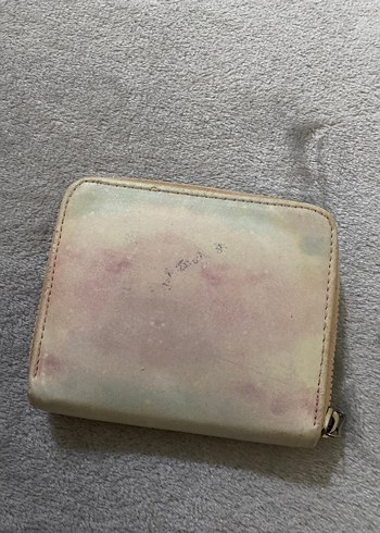 Bej Süet Kadın Fermuarlı Cüzdan - Görsel 3