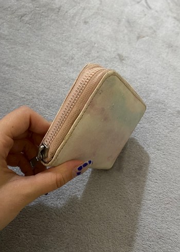 Bej Süet Kadın Fermuarlı Cüzdan - Görsel 2