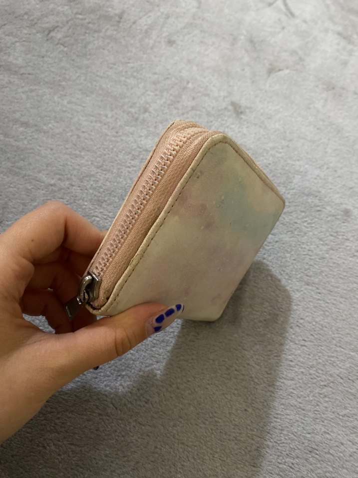 Bej Süet Kadın Fermuarlı Cüzdan - Görsel 2