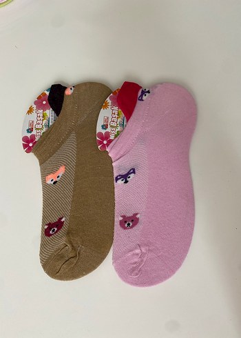 Kız Çocuk Nakışlı Renkli Çorap - Görsel 5