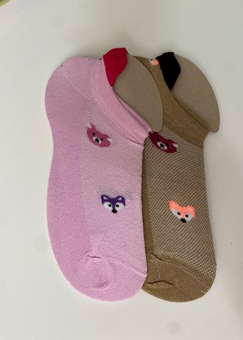 Kız Çocuk Nakışlı Renkli Çorap - Görsel 2