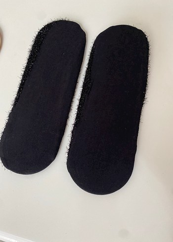 Siyah Simli Patik Çorap - Görsel 5