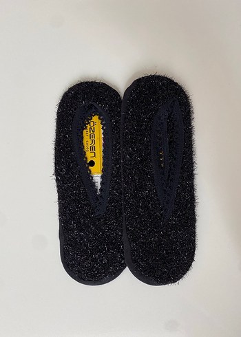 Siyah Simli Patik Çorap - Görsel 2