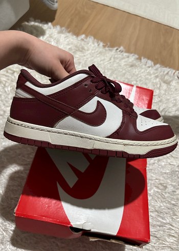 Orijinal Bordo Nike Dunk Spor Ayakkabı - Görsel 6